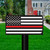 Briarwood Lane Thin Red Line Magnetic Mailbox Cover, standard american flag design supporting fireman and emergency services.
