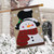 Winter Snowman Burlap House Flag