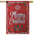 Merry Christmas Holly Burlap House Flag