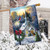 Briarwood Lane Come All Ye Faithful winter flag with snow-covered church, deer, cardinals, and woods.