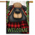 Woodsy Bear Welcome Winter House Flag
