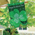 Shamrock St. Patrick's Day Applique House Flag