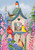 Birds of Spring Floral House flag