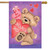 Be Mine Bear Valentine's Day House Flag