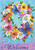 Butterfly Wreath Spring House Flag