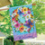 Butterfly Wreath Spring House Flag