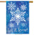 Snowflakes Seasonal House Flag