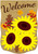 Fall Sunflowers Burlap House Flag