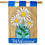 Mason Jar Burlap Spring House Flag