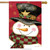 Holly Jolly Snowman Christmas House Flag