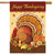 Thanksgiving Turkey Holiday House Flag