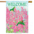 Welcome Hummingbird Spring House Flag