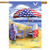 Patriotic Beach Scene Summer House Flag