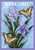 Butterflies & Irisies Spring House Flag