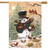 Briarwood Lane Winter Friends Snowman House Flag with snowman, cardinals, and trees, primitive winter xmas design.