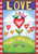 Love One Another Valentine's Day House Flag