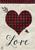 Love Heart Valentine's Day Burlap House Flag