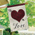 Love Heart Valentine's Day Burlap House Flag