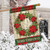 Poinsettia Wreath Christmas House Flag