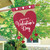 Happy Valentine's Hearts Burlap House Flag