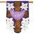 He Is Risen Cross Applique Easter House Flag