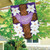 He Is Risen Cross Applique Easter House Flag