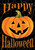 Glowing Jack-O-Lantern Halloween Garden Flag