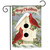 Christmas Cardinal Birdhouse Garden Flag