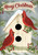 Christmas Cardinal Birdhouse Garden Flag