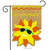 Summer Sunface Burlap Garden Flag