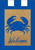 Welcome Crab Summer Burlap Garden Flag