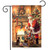 Santa by the Fireplace Christmas Garden Flag