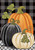 Briarwood Lane Checkered Pumpkins Autumn Garden Flag with colored pumpkins on a plaid background for fall.