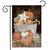 Briarwood Lane Fall Bushel Primitive Garden Flag with pumpkins, gourds, and tin bucket with barn star.