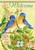 Watercolor Bluebirds Spring House Flag