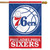 Philadelphia Sixers 76ers NBA Vertical House Flag