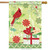 Christmas Gift Cardinal House Flag