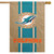Miami Dolphins NFL Licensed Burlap House Flag