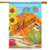 Chickadee on Pumpkin Welcome House Flag