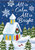 Snowy Church Christmas House Flag