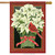 Poinsettia Pot Christmas House Flag