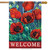 Scarlet Poppies Spring Welcome House Flag