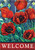 Scarlet Poppies Spring Welcome House Flag