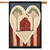 Little Red Schoolhouse Patriotic House Flag