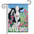 Holstein in Hollyhocks Spring Welcome Garden Flag