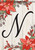 Poinsettia Monogram N Garden Flag