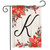 Poinsettia Monogram K Garden Flag