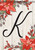Poinsettia Monogram K Garden Flag