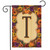 Harvest Monogram T Garden Flag
