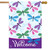 Welcome Dragonflies Spring House Flag